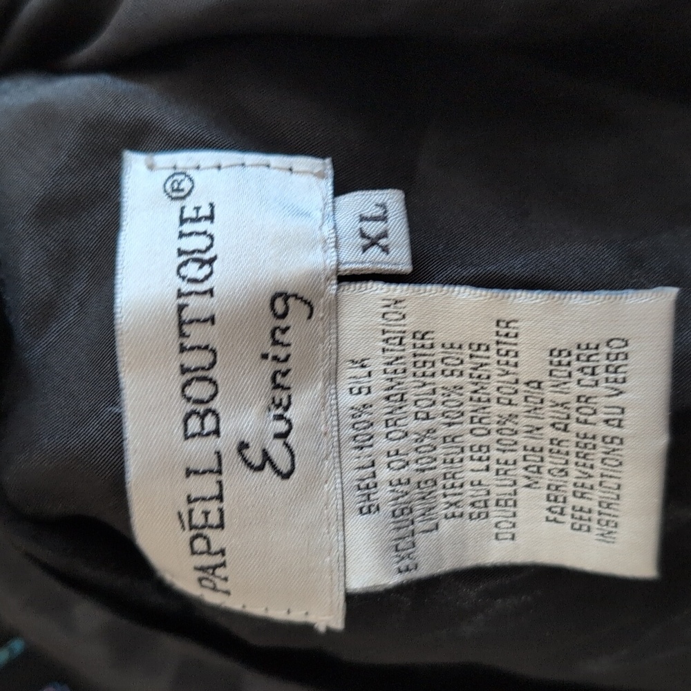 Beaded Silk black tank size XL